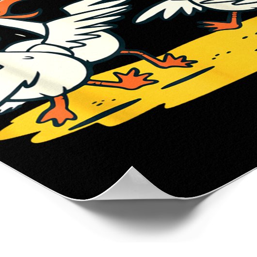 Funny Bird Playing Volleyball Mine Game Day Beach  Poster (Hoek)