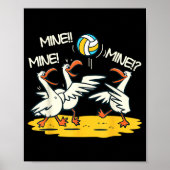 Funny Bird Playing Volleyball Mine Game Day Beach  Poster (Voorkant)