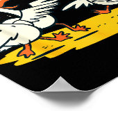 Funny Bird Playing Volleyball Mine Game Day Beach Poster (Hoek)