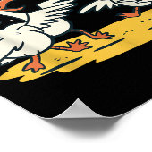 Funny Bird Playing Volleyball Mine Game Day Beach Poster (Hoek)