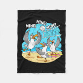 Funny Bird Playing Volleyball Mine Game Day Vibes  Fleece Deken (Voorkant)