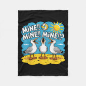 Funny Bird Playing Volleyball Mine Game Day Vibes  Fleece Deken (Voorkant)