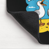 Funny Bird Playing Volleyball Mine Game Day Vibes Muismat (Hoek)