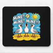 Funny Bird Playing Volleyball Mine Game Day Vibes Muismat (Voorkant)