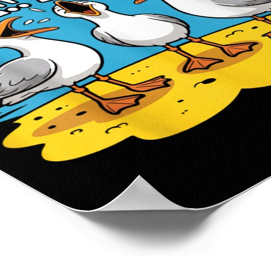 Funny Bird Playing Volleyball Mine Game Day Vibes Poster (Hoek)