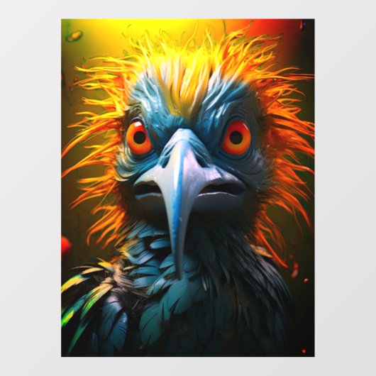 Funny Bird Raamsticker (Vel)