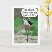 FUNNY BIRD SHORTS Kaart of gift (Gele Bloem)