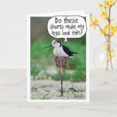 FUNNY BIRD SHORTS Kaart of gift (Gele Bloem)
