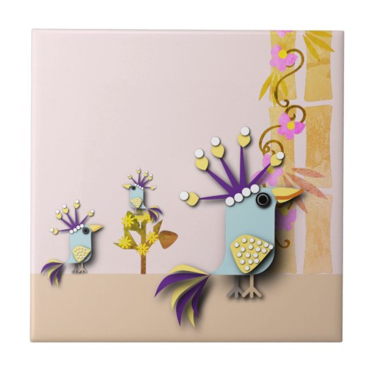 Funny Bird Tegeltje (Voorkant)