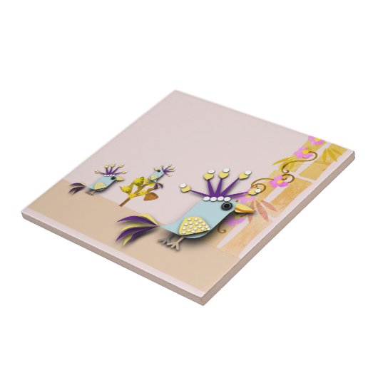 Funny Bird Tegeltje (Zijkant)