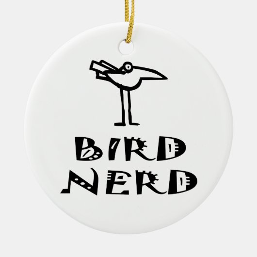 Funny Bird Watcher Keramisch Ornament (Voorkant)