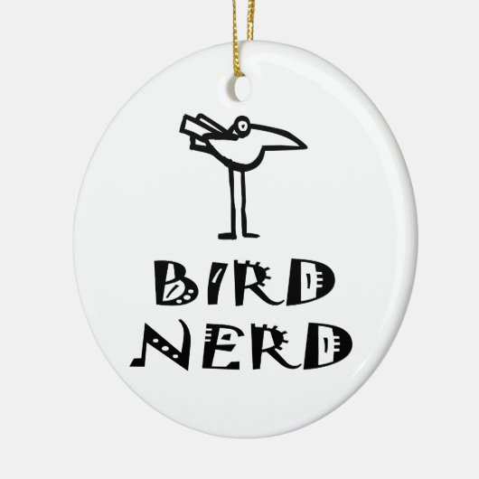 Funny Bird Watcher Keramisch Ornament (Links)