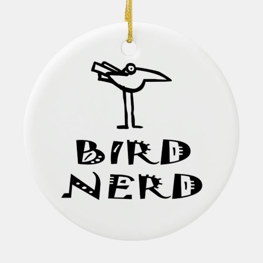 Funny Bird Watcher Keramisch Ornament (Achterkant)