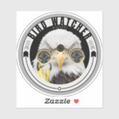 Funny Bird Watcher Sticker, Vogelaar, Adelaar kijk Sticker (Vel)