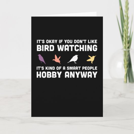 Funny Bird Watching Gift for Birding Kaart (Voorkant)
