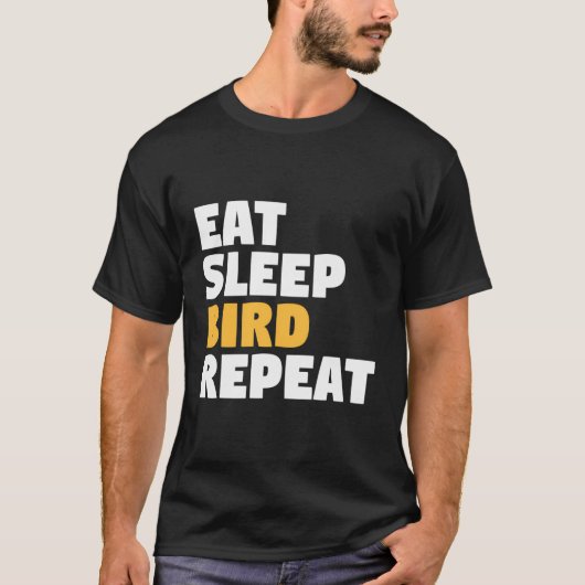 Funny Bird Watching Lange Mouw T Shirt Birding SH (Voorkant)