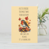 Funny Birdie Birthday Card – Talking Bird Joke (Staand voorkant)