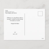 Funny Birdie Birthday Quote | Sarcastic Gossip Feestdagenkaart (Achterkant)