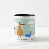 Funny Birds Afstuderen Processors met aangepaste t Mok (Midden)