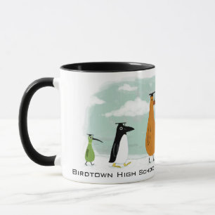 Funny Birds Afstuderen Processors met aangepaste t Mok