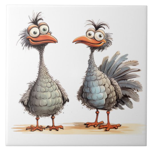 funny birds background tegeltje (Voorkant)