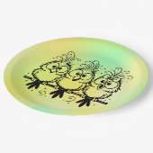 Funny Birds Cartoon-56456 Papieren Bordje (Gekanteld)