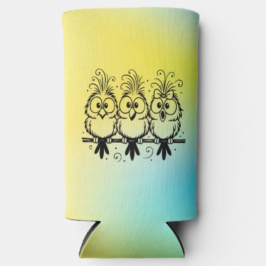 Funny Birds Cartoon-56456 Seltzer Blikjeskoeler (Voorkant)