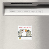 Funny Birds Happy Valentines Day Magnet (Insitu (Vaatwasser))