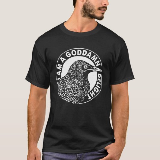Funny Birds Ik ben een verdomd genot T Shirt (Voorkant)