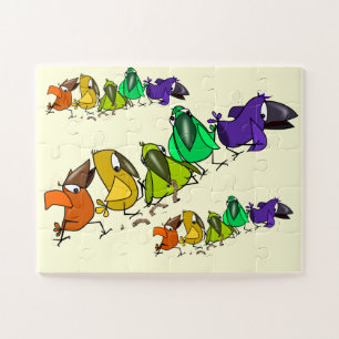 Funny Birds Jigzaag Puzzle Legpuzzel