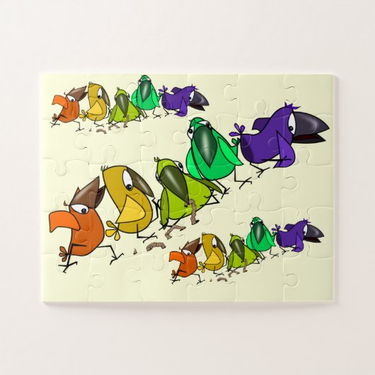 Funny Birds Jigzaag Puzzle Legpuzzel (Horizontaal)