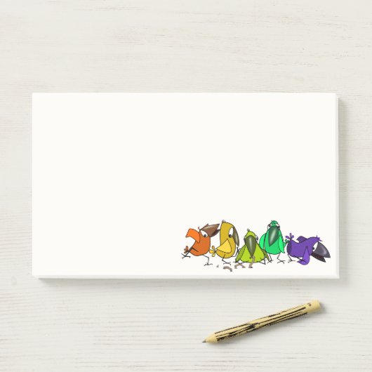 Funny Birds Post-it® notes (Op bureau)