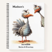 Funny Birds Schattige Verhaal en tekeningen Notitieboek (Voorkant)