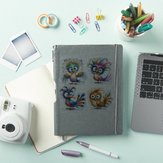 Funny Birds Sticker Sheet (iPad Cover)