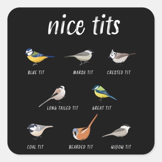 Funny birdwatch gift voor vogelvogelobservatie vierkante sticker (Voorkant)