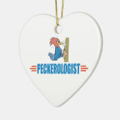 Funny Birdwatch Woodpecker Keramisch Ornament (Links)