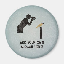 Funny Birdwatcher - jouw tekst - geverfde metalen 