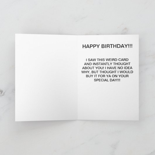 Funny  Birthday Afbeelding Kaart (Binnen)