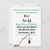 Funny Birthday Barbecue Party Kaart (Achterkant)