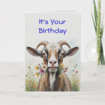 Funny Birthday, bloemen van Old Goat Humor