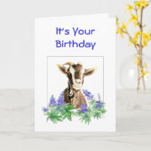 Funny Birthday, bloemen van Old Goat Humor Kaart (Gele Bloem)