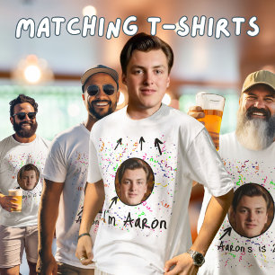Funny Birthday Boy Voeg je gezicht partij shirten T-shirt