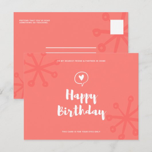 Funny Birthday Briefkaart (Voorkant / Achterkant)