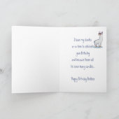 Funny Birthday Brother Age Llama Animal Kaart (Binnen)