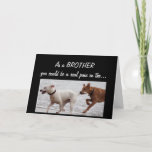 Funny Birthday Brother Pain in Cute Dogs Kaart<br><div class="desc">Als Broeder zou je een echte pijn kunnen zijn in de ...  maar ik wil je nog steeds Happy Birthday toewensen met leuke honden</div>