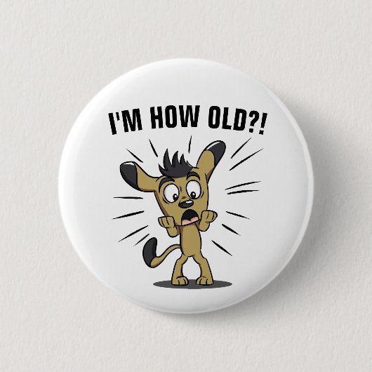 FUNNY BIRTHDAY-BUTTONNEN RONDE BUTTON 5,7 CM (Voorkant)