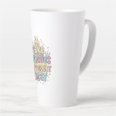 Funny Birthday Cake - Calories Don't Count Today  Latte Mok (Rechterhoek)