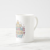 Funny Birthday Cake - Calories Don't Count Today  Porselein Kop (Voorkant rechts)