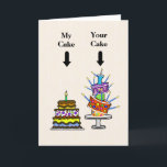 Funny Birthday Cakes Birthday Card Kaart<br><div class="desc">Dit is een grappige verjaardagskaart om je vrouw,  man,  partner,  vriend,  vriendin,  zusjes,  enz. te geven. U kunt de binnengroet aanpassen om uw ontvanger aan te passen. Ontworpen door: Sheila Cicchi,  Brownielocks.com. Alle rechten voorbehouden.</div>