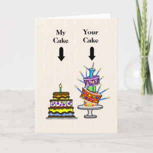 Funny Birthday Cakes Birthday Card Kaart